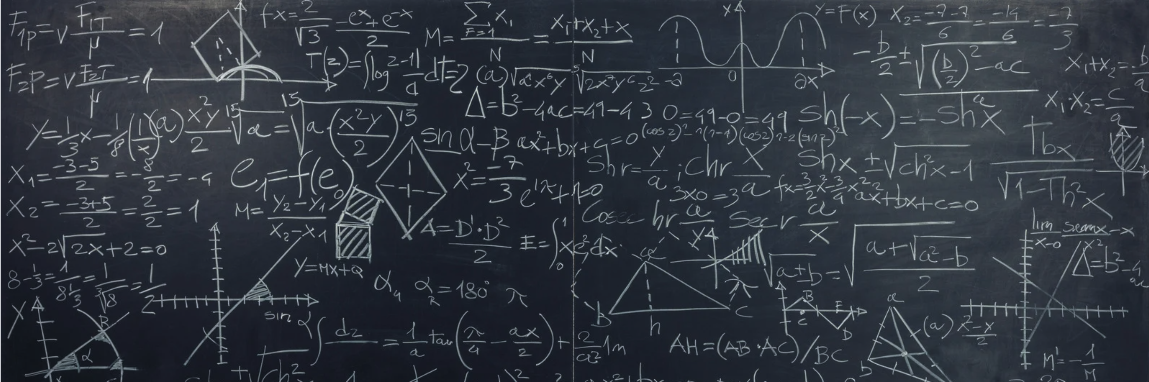 Math on a chalkboard